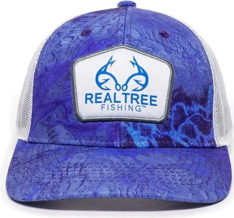 OC Sports RTF03A Realtree Series Cap - Realtree Fishing Wav3 White - Realtree White / 6 7/8’’ - 7 1/2’’