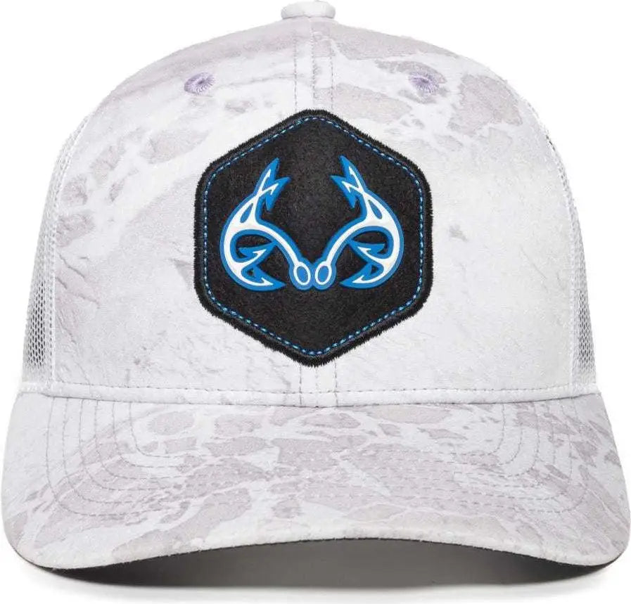 OC Sports RTF04A Structured Mesh Back Cap Realtree Fishing WAV3 White White Realtree White / 6 7/8’’ 7 1/2’’