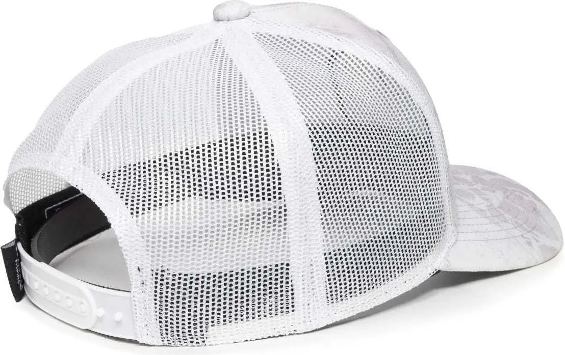 OC Sports RTF04A Structured Mesh Back Cap Realtree Fishing WAV3 White White Realtree White / 6 7/8’’ 7 1/2’’