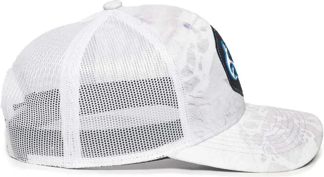 OC Sports RTF04A Structured Mesh Back Cap Realtree Fishing WAV3 White White Realtree White / 6 7/8’’ 7 1/2’’