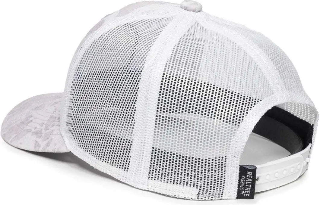 OC Sports RTF04A Structured Mesh Back Cap Realtree Fishing WAV3 White White Realtree White / 6 7/8’’ 7 1/2’’