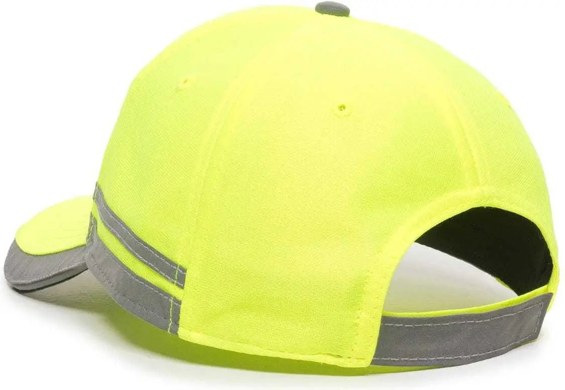 OC Sports SAF-201 Adjustable Cap - Safety Yellow - Yellow / 6 7/8’’ - 7 1/2’’