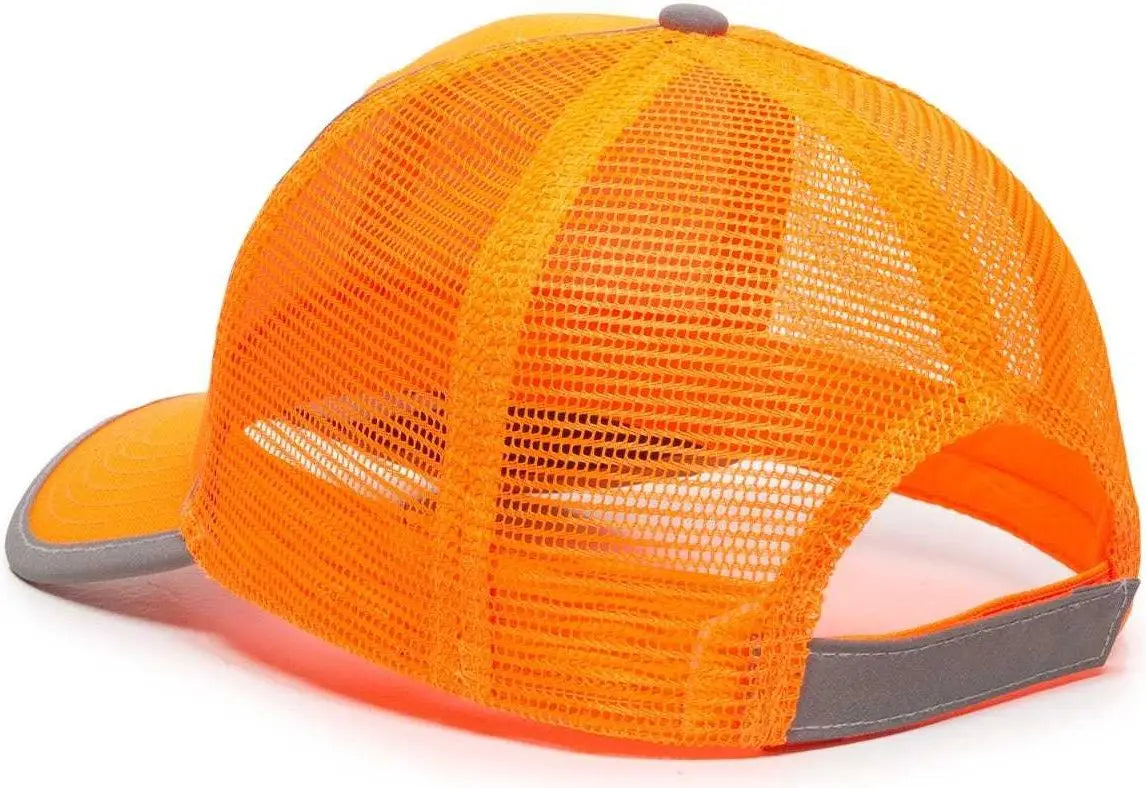 OC Sports SAF-300M Adjustable Mesh Back Cap that is Easily Visible - Blaze - Blaze / 6 7/8’’ - 7 1/2’’