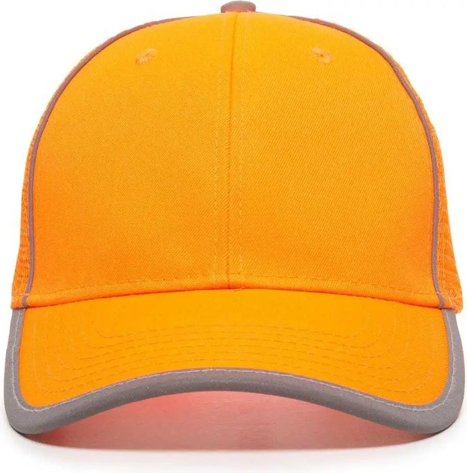 OC Sports SAF-300M Adjustable Mesh Back Cap that is Easily Visible - Blaze - Blaze / 6 7/8’’ - 7 1/2’’
