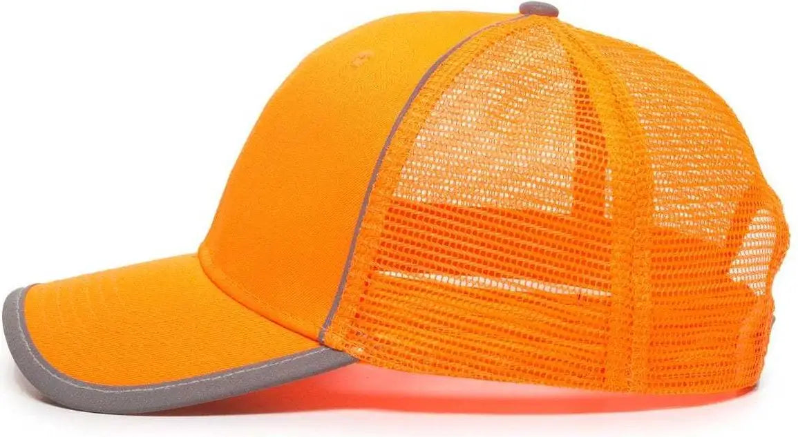 OC Sports SAF-300M Adjustable Mesh Back Cap that is Easily Visible - Blaze - Blaze / 6 7/8’’ - 7 1/2’’