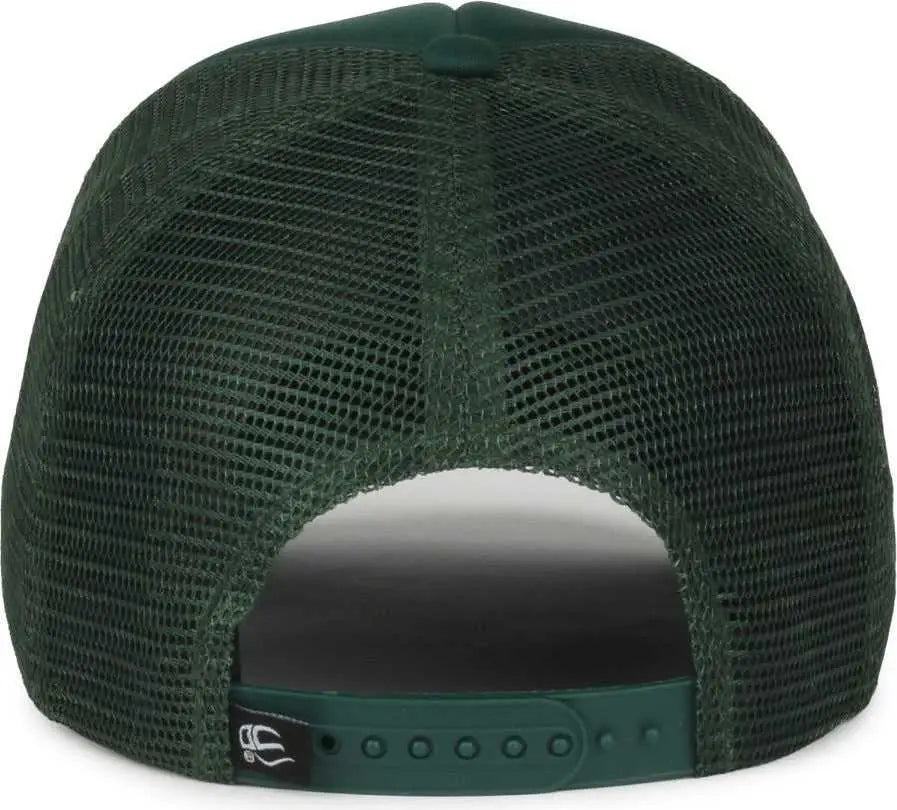 OC Sports SE-FOAM Special Edition Embroidered Foam Mesh Trucker with Cords Cap - Dark Green Dark Green - Green / OSFM