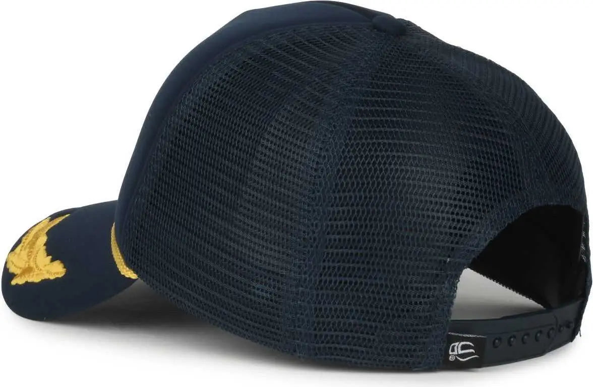 OC Sports SE-FOAM Special Edition Embroidered Foam Mesh Trucker with Cords Cap - Navy Navy - Navy / OSFM