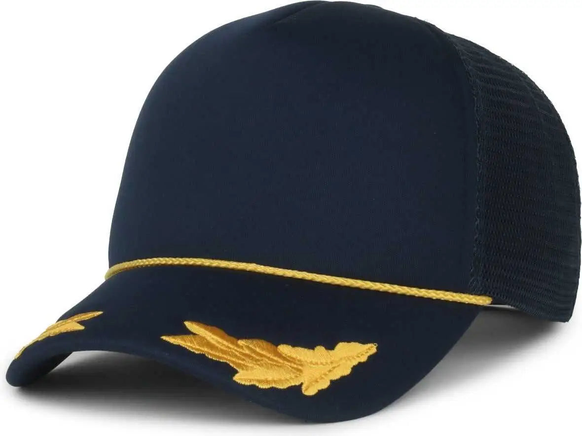 OC Sports SE-FOAM Special Edition Embroidered Foam Mesh Trucker with Cords Cap - Navy Navy - Navy / OSFM