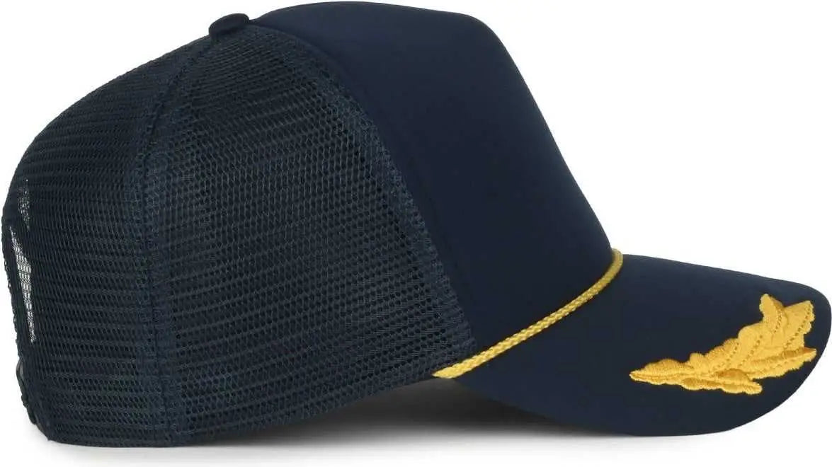 OC Sports SE-FOAM Special Edition Embroidered Foam Mesh Trucker with Cords Cap - Navy Navy - Navy / OSFM