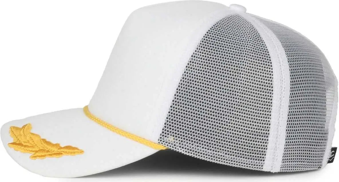 OC Sports SE-FOAM Special Edition Embroidered Foam Mesh Trucker with Cords Cap - White White - White / OSFM
