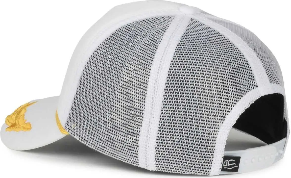 OC Sports SE-FOAM Special Edition Embroidered Foam Mesh Trucker with Cords Cap - White White - White / OSFM