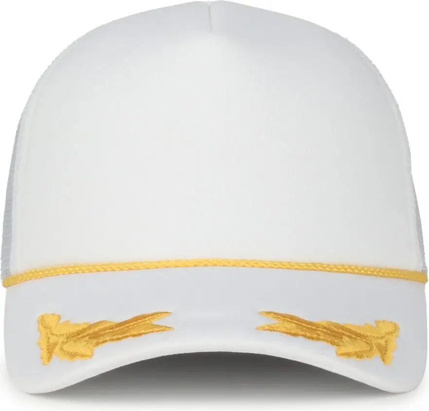 OC Sports SE-FOAM Special Edition Embroidered Foam Mesh Trucker with Cords Cap - White White - White / OSFM