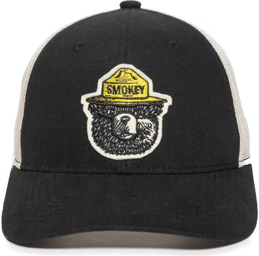 OC Sports SMOKEY01 Smokey Bear Series Cap - Black Putty - Black Putty / OSFM