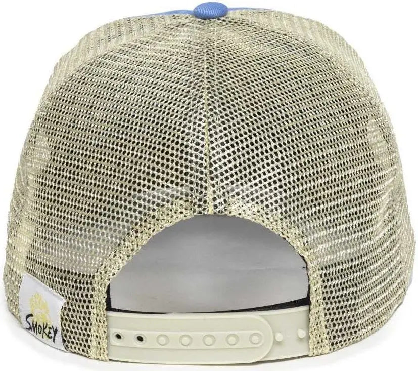 OC Sports SMOKEY03 Cotton Twill Mesh Back Cap - Rivera Bone - Aqua / 6 7/8’’ - 7 1/2’’