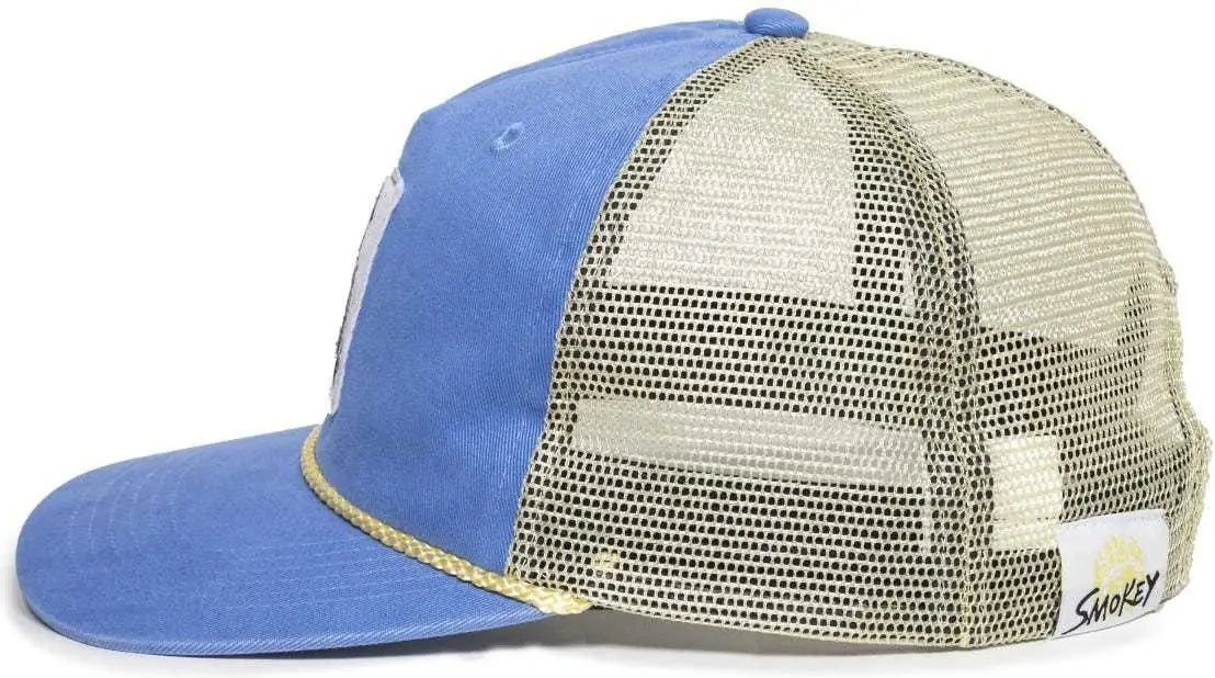 OC Sports SMOKEY03 Cotton Twill Mesh Back Cap - Rivera Bone - Aqua / 6 7/8’’ - 7 1/2’’
