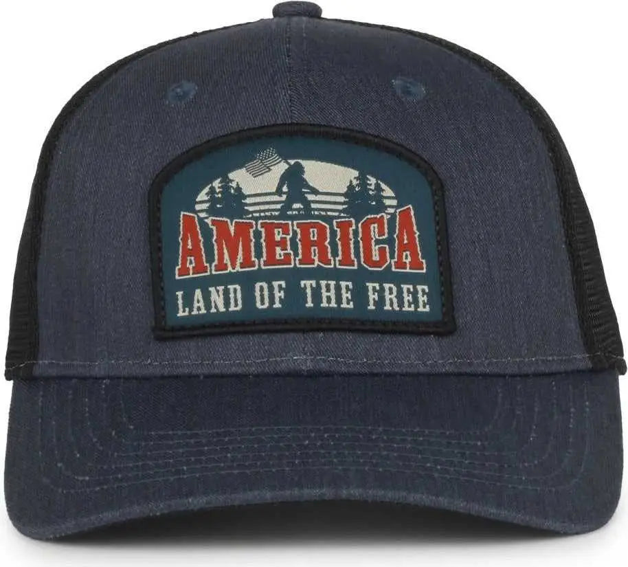 OC Sports SQUATCH05 Squartch Series Cap - Heathered Navy Black - Navy Black / 6 7/8’’ - 7 1/2’’