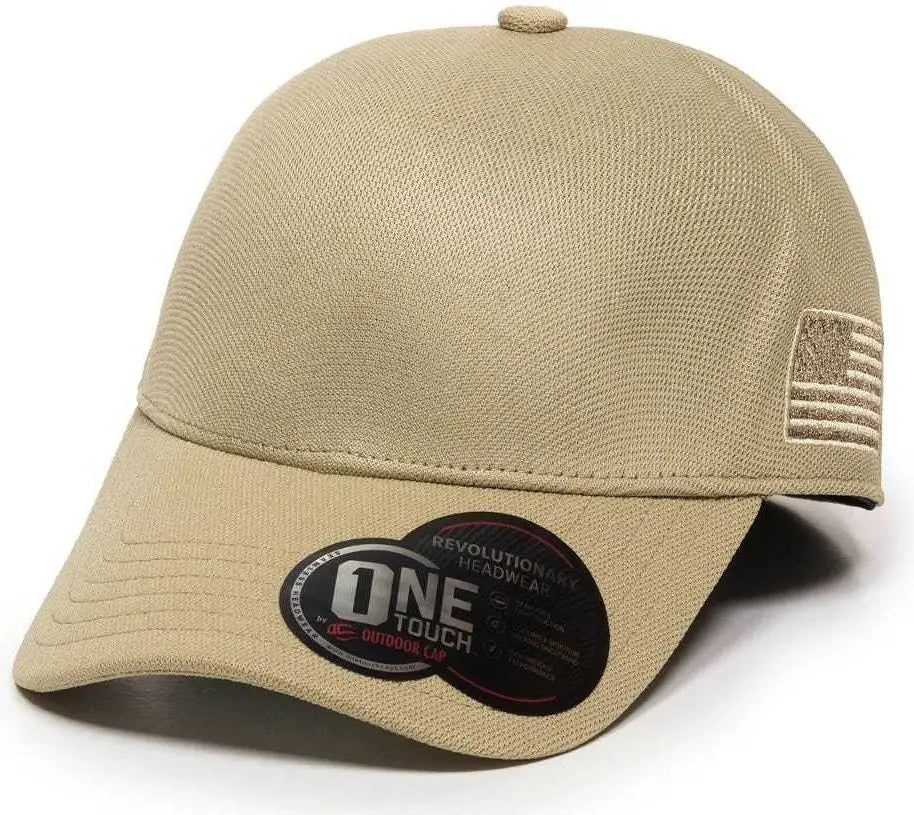 OC Sports STRIKE Flexible Fitting Cap - Khaki - Khaki / 7 1/4’’ - 7 5/8’’