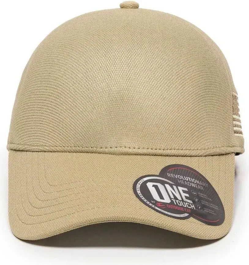 OC Sports STRIKE Flexible Fitting Cap - Khaki - Khaki / 7 1/4’’ - 7 5/8’’