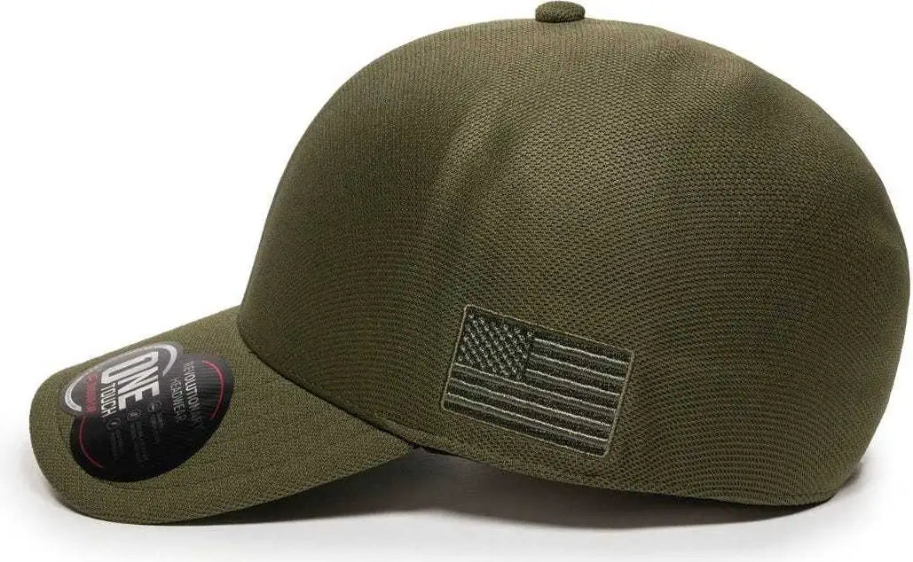 OC Sports STRIKE Flexible Fitting Cap - Olive - Olive / 7 1/4’’ - 7 5/8’’