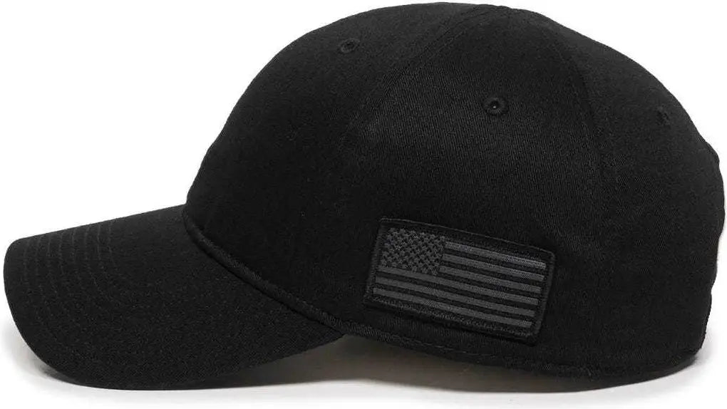 OC Sports TAC-500 Adjustable Cap - Black - Black / 6 7/8’’ - 7 1/2’’