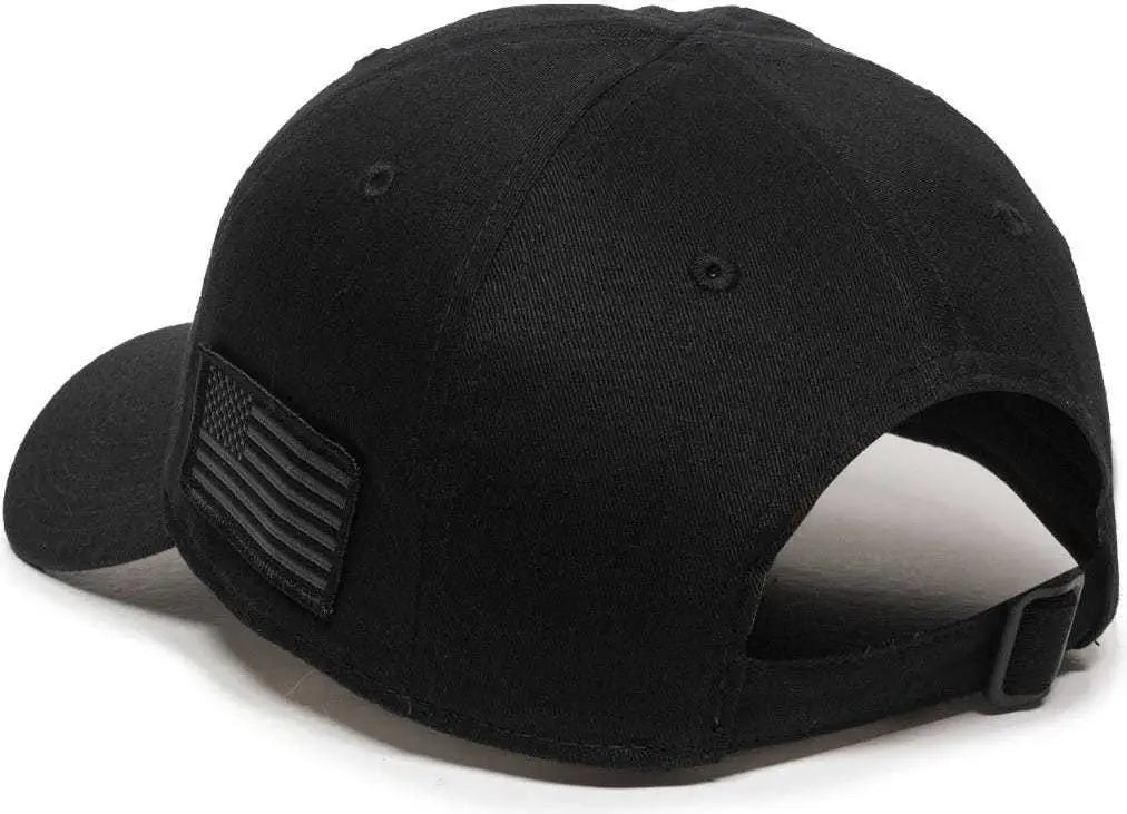 OC Sports TAC-500 Adjustable Cap - Black - Black / 6 7/8’’ - 7 1/2’’
