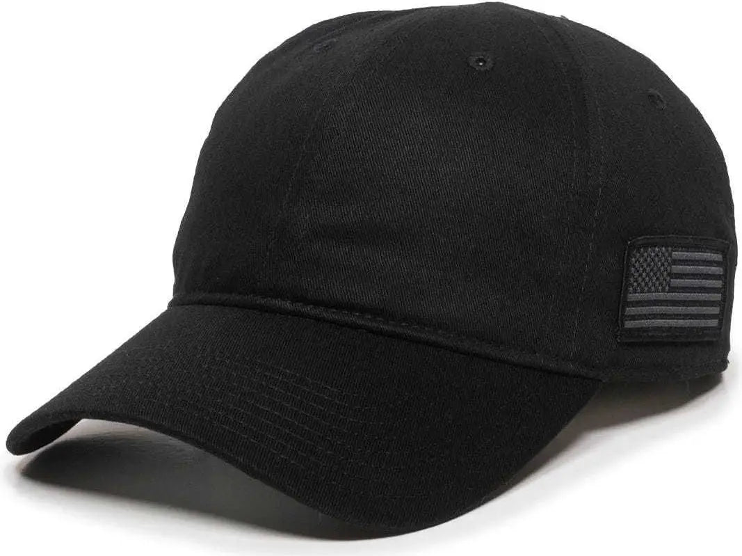 OC Sports TAC-500 Adjustable Cap - Black - Black / 6 7/8’’ - 7 1/2’’