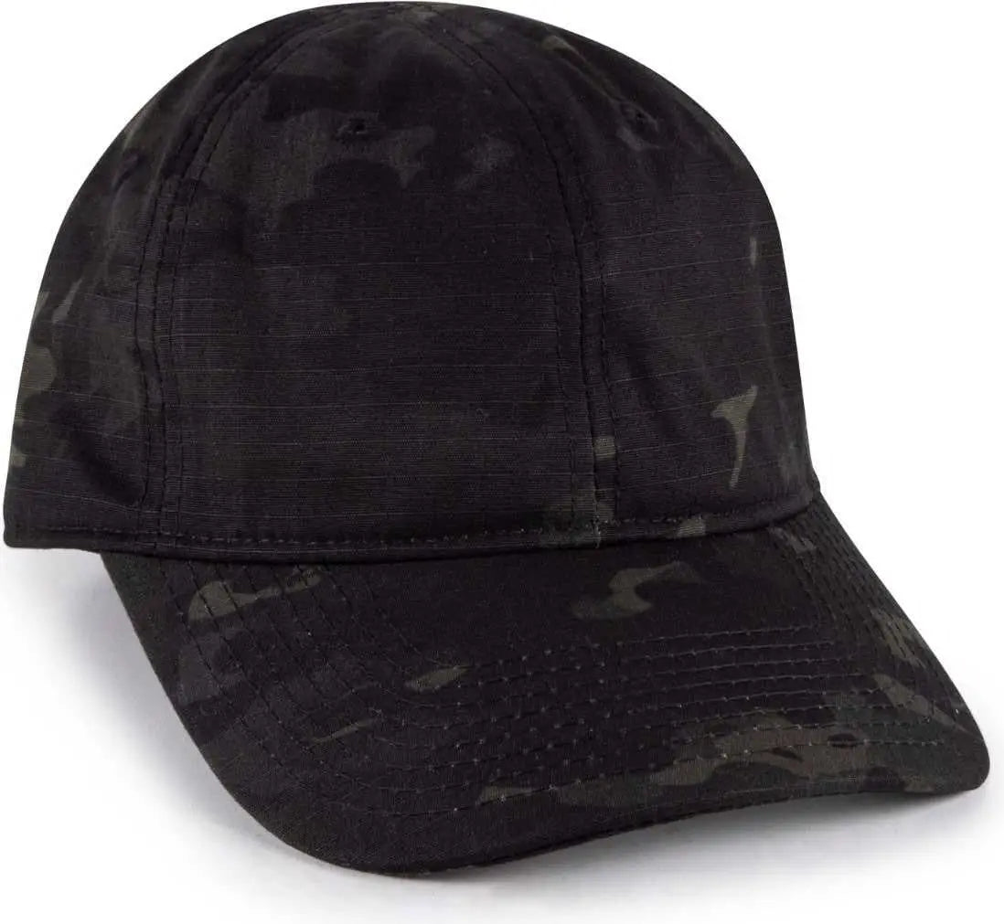 OC Sports TAC-700 Tactical Multicam Cap with Flag - Multicam Black - Black / OSFM