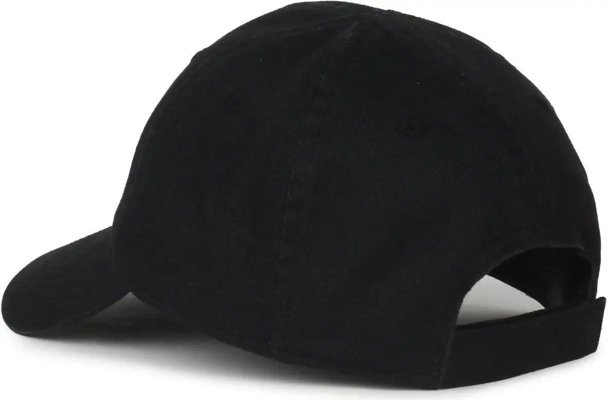 OC Sports TDL-116 Toddler Unstructured Garment Washed Cap - Black - Black / Toddler