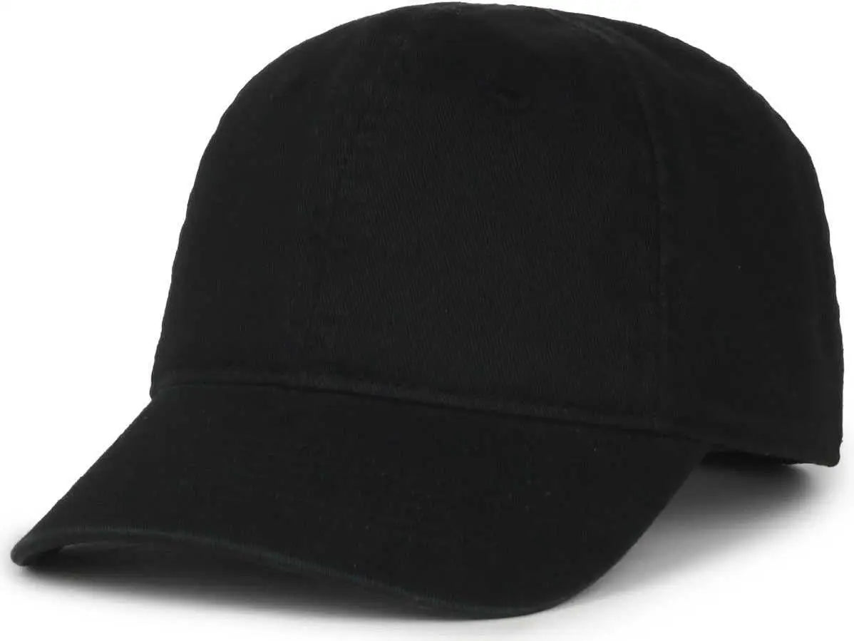 OC Sports TDL-116 Toddler Unstructured Garment Washed Cap - Black - Black / Toddler