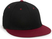 OC Sports TGS1930X Proflex Bamboo Charcoal Flat Visor Cap - Black Cardinal - Black Cardinal / 6 3/8’’ - 6 3/4’’