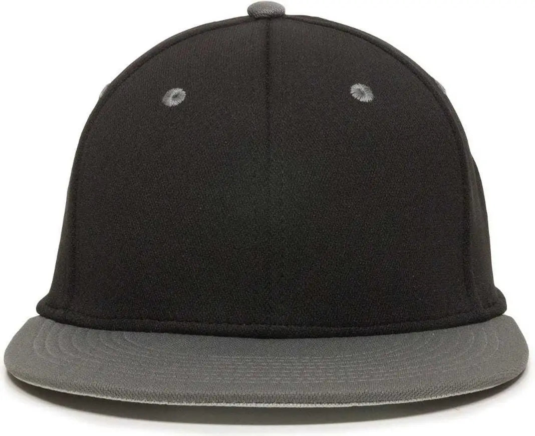 OC Sports TGS1930X Proflex Bamboo Charcoal Flat Visor Cap - Black Dark Gray