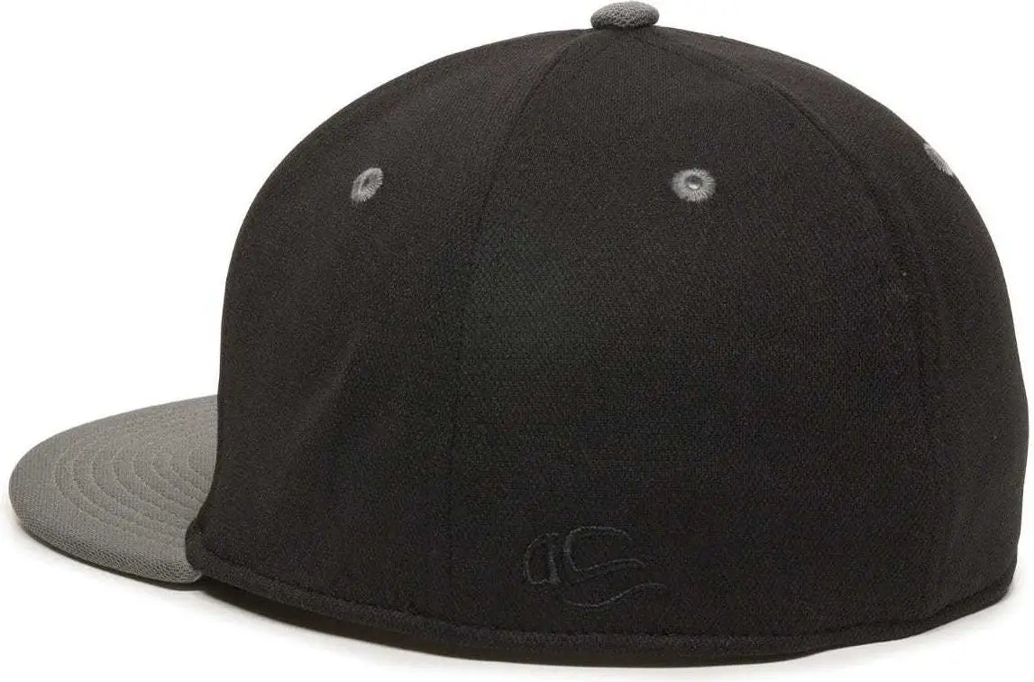 OC Sports TGS1930X Proflex Bamboo Charcoal Flat Visor Cap - Black Dark Gray