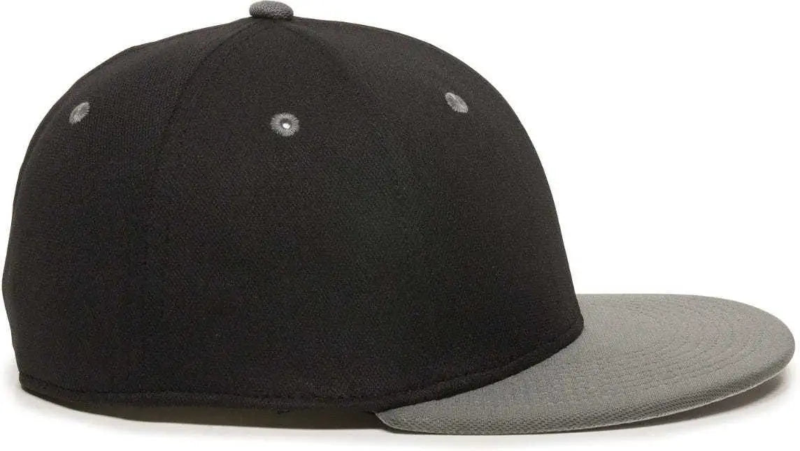 OC Sports TGS1930X Proflex Bamboo Charcoal Flat Visor Cap - Black Dark Gray