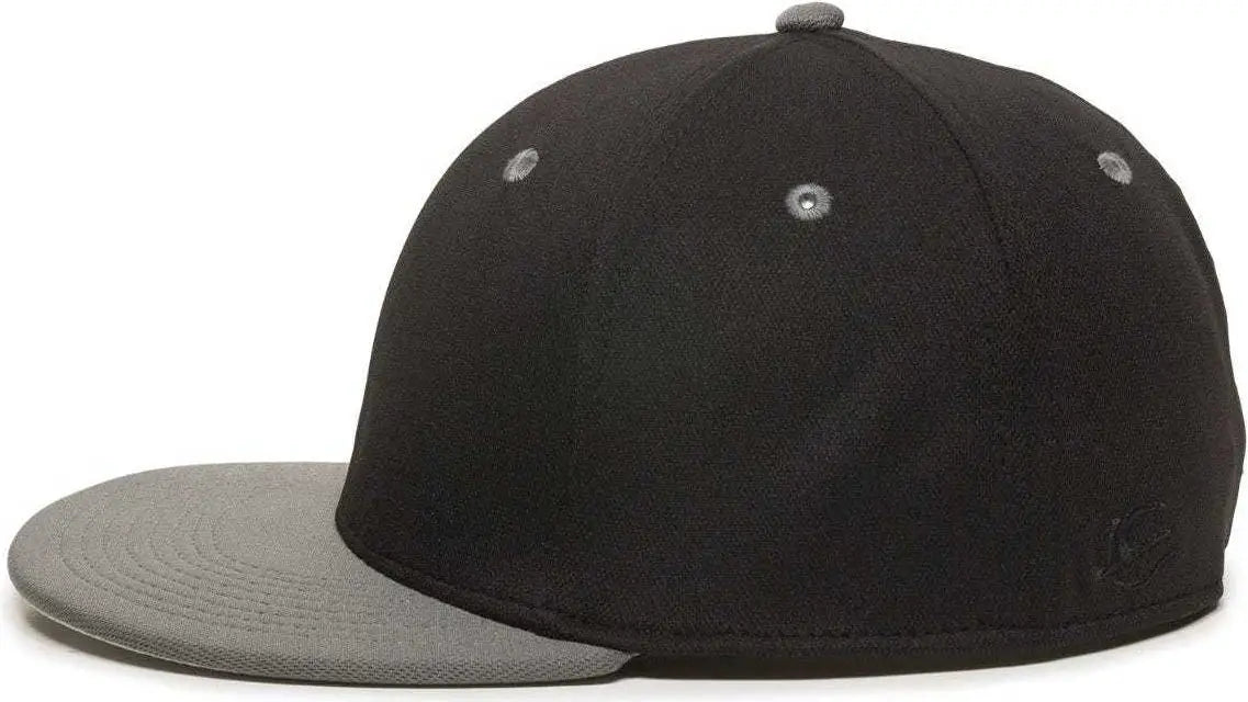 OC Sports TGS1930X Proflex Bamboo Charcoal Flat Visor Cap - Black Dark Gray