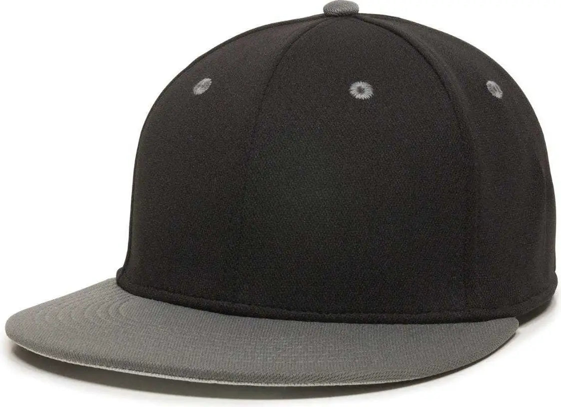 OC Sports TGS1930X Proflex Bamboo Charcoal Flat Visor Cap - Black Dark Gray