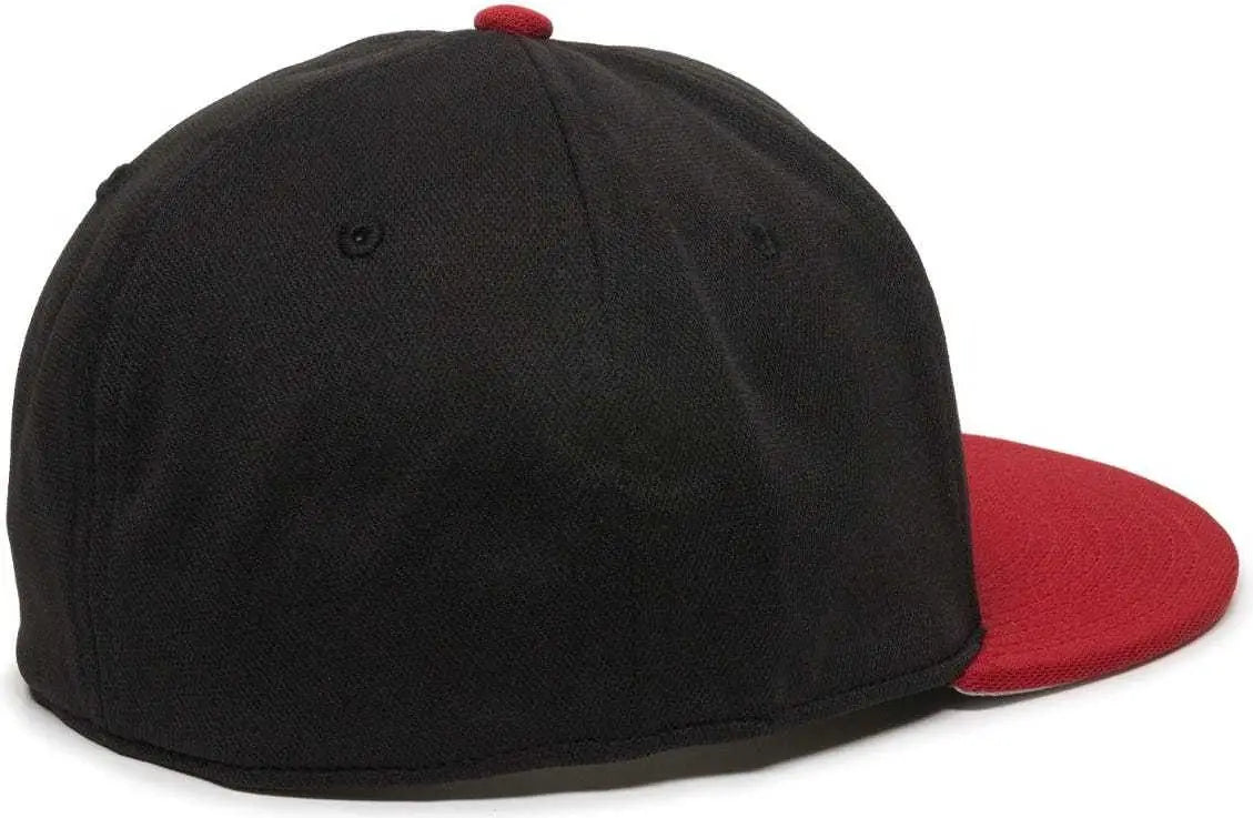 OC Sports TGS1930X Proflex Bamboo Charcoal Flat Visor Cap - Black Red