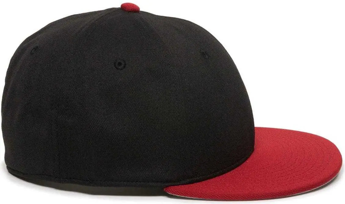 OC Sports TGS1930X Proflex Bamboo Charcoal Flat Visor Cap - Black Red