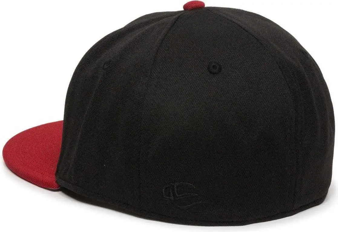 OC Sports TGS1930X Proflex Bamboo Charcoal Flat Visor Cap - Black Red