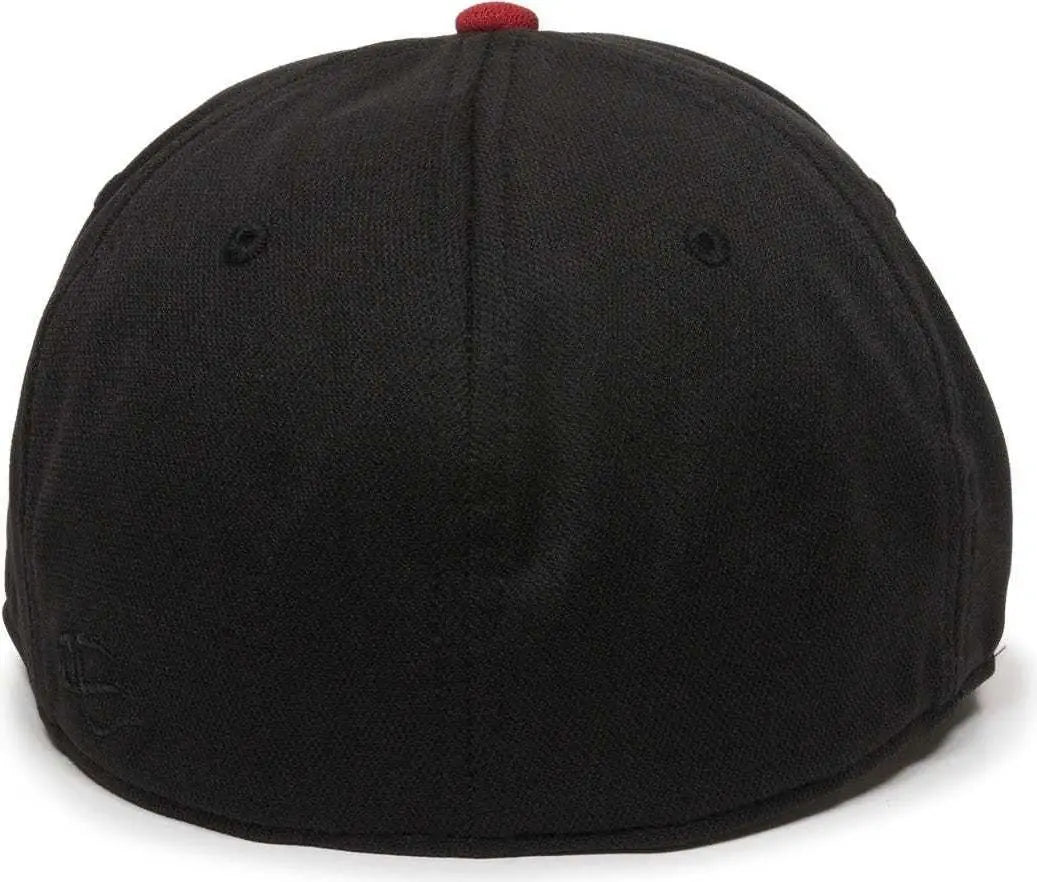 OC Sports TGS1930X Proflex Bamboo Charcoal Flat Visor Cap - Black Red