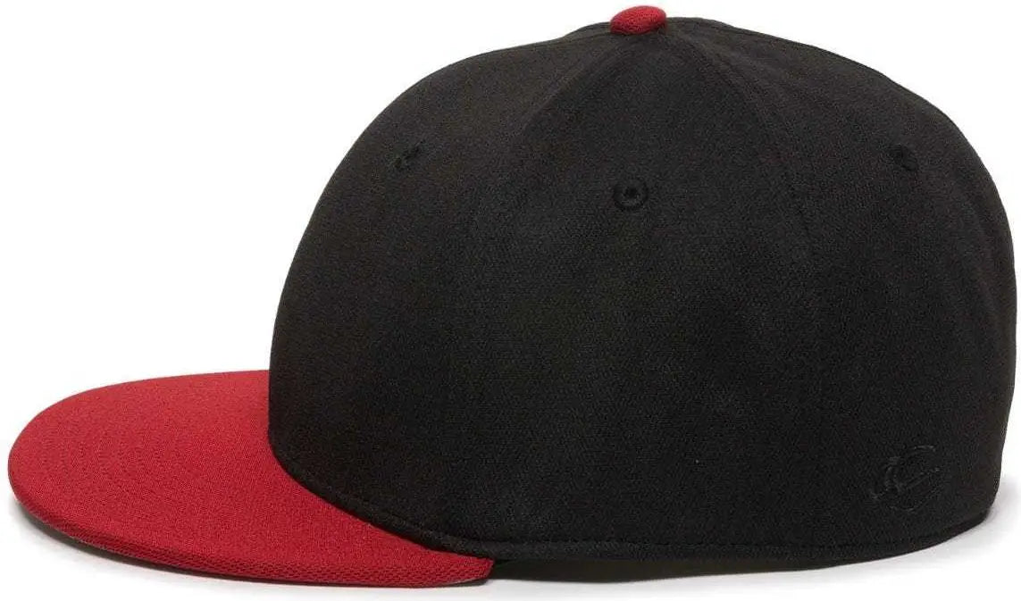 OC Sports TGS1930X Proflex Bamboo Charcoal Flat Visor Cap - Black Red