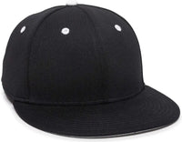 OC Sports TGS1930X Proflex Bamboo Charcoal Flat Visor Cap - Black White - Black White / 6 3/8’’ - 6 3/4’’