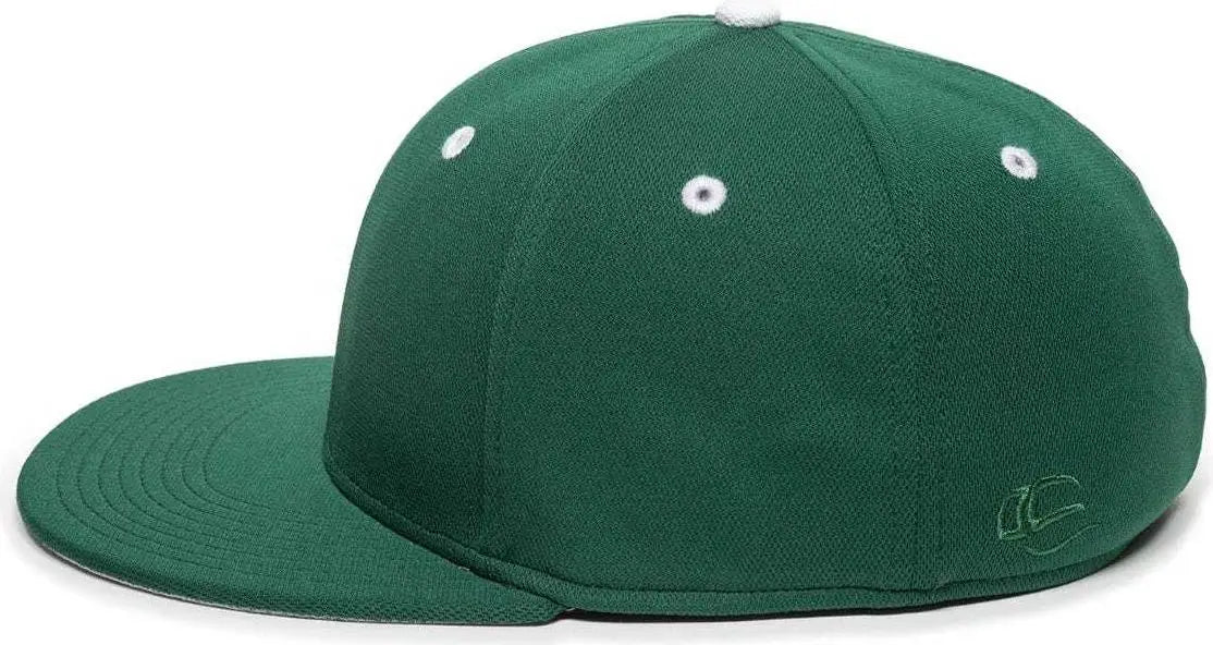 OC Sports TGS1930X Proflex Bamboo Charcoal Flat Visor Cap - Dark Green White