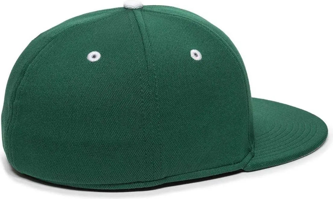 OC Sports TGS1930X Proflex Bamboo Charcoal Flat Visor Cap - Dark Green White
