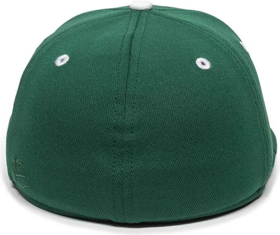 OC Sports TGS1930X Proflex Bamboo Charcoal Flat Visor Cap - Dark Green White