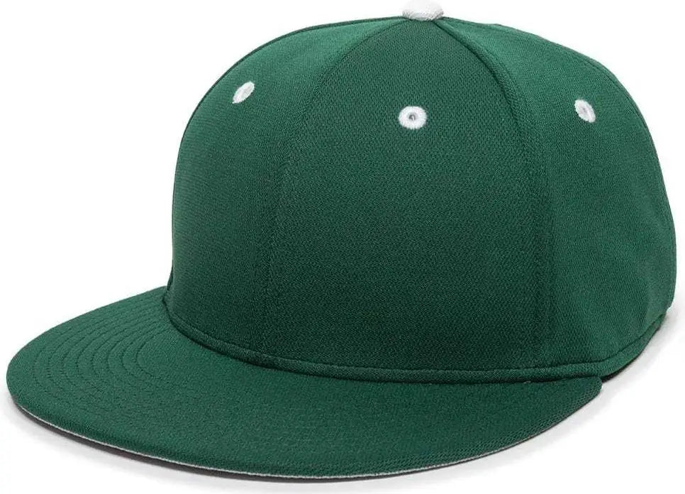 OC Sports TGS1930X Proflex Bamboo Charcoal Flat Visor Cap - Dark Green White
