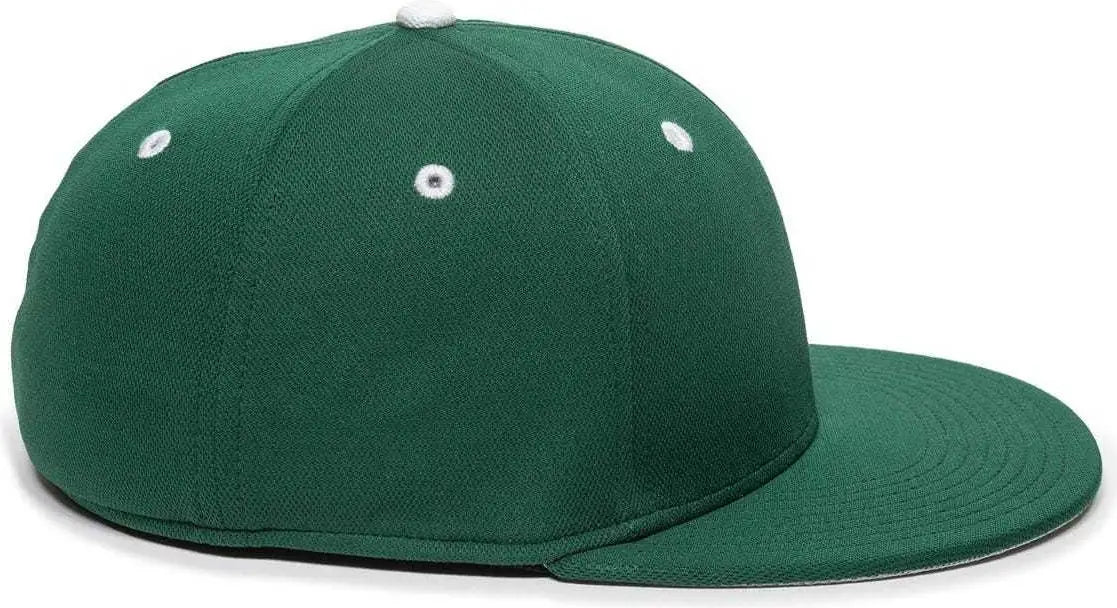OC Sports TGS1930X Proflex Bamboo Charcoal Flat Visor Cap - Dark Green White