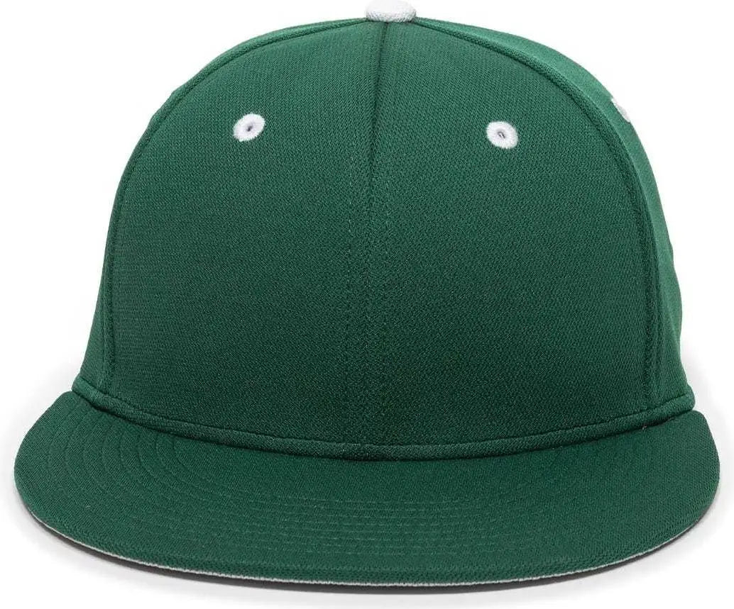 OC Sports TGS1930X Proflex Bamboo Charcoal Flat Visor Cap - Dark Green White