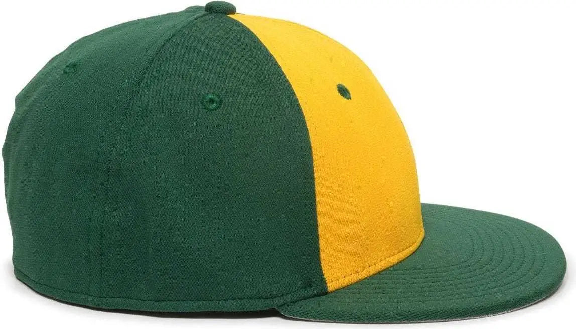 OC Sports TGS1930X Proflex Bamboo Charcoal Flat Visor Cap - Gold Dark Green