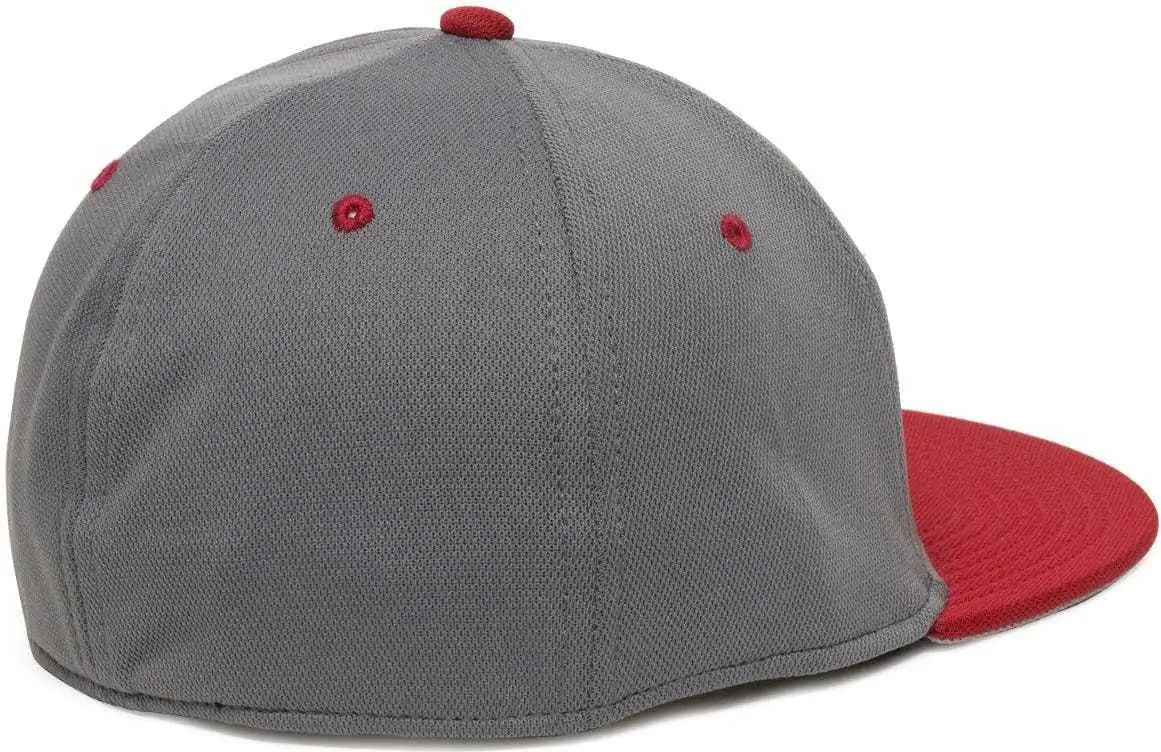 OC Sports TGS1930X Proflex Bamboo Charcoal Flat Visor Cap - Grap Red