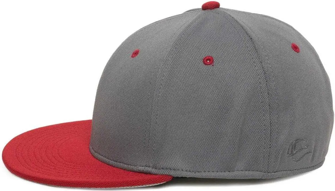 OC Sports TGS1930X Proflex Bamboo Charcoal Flat Visor Cap - Grap Red